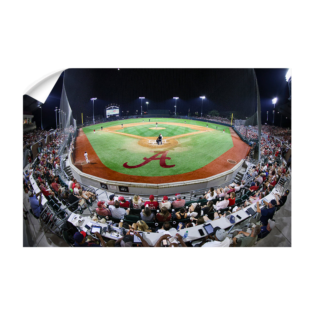 Alabama Crimson Tide - Sewell-Thomas Stadium Fisheye View - College Wall Art #Canvas