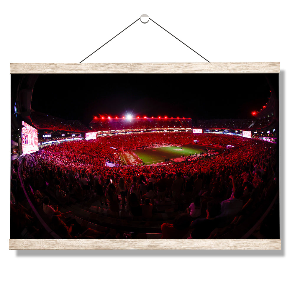 Alabama Crimson Tide - Crimson Lights - College Wall Art #Canvas