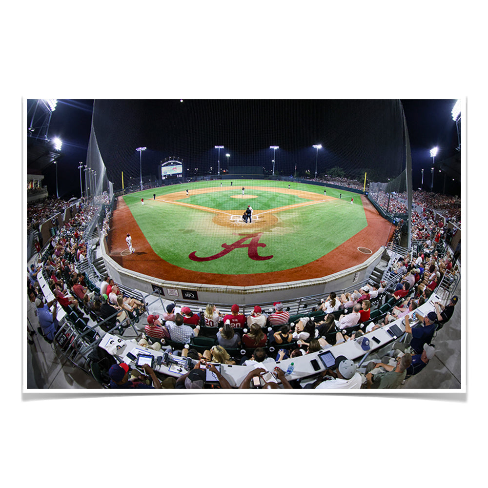 Alabama Crimson Tide - Sewell-Thomas Stadium Fisheye View - College Wall Art #Canvas