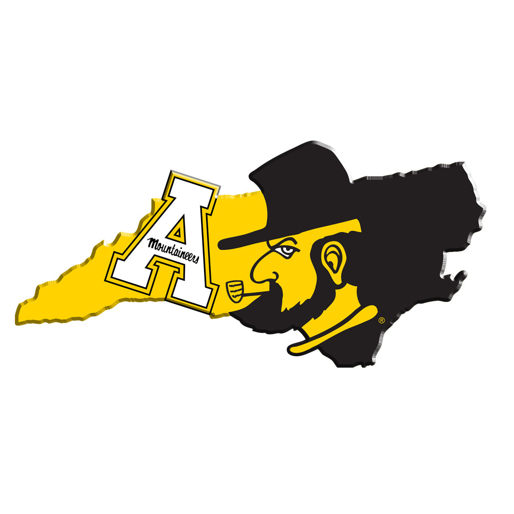 Appalachian State Mountaineers - Mountaineers State Single Layer Dimensional - College Wall Art #Dimensional