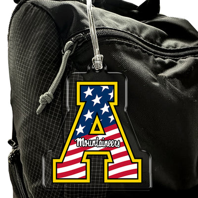 Appalachian State Mountaineers - App State Mountaineers Red, White & Blue Logo Ornament & Bag Tag