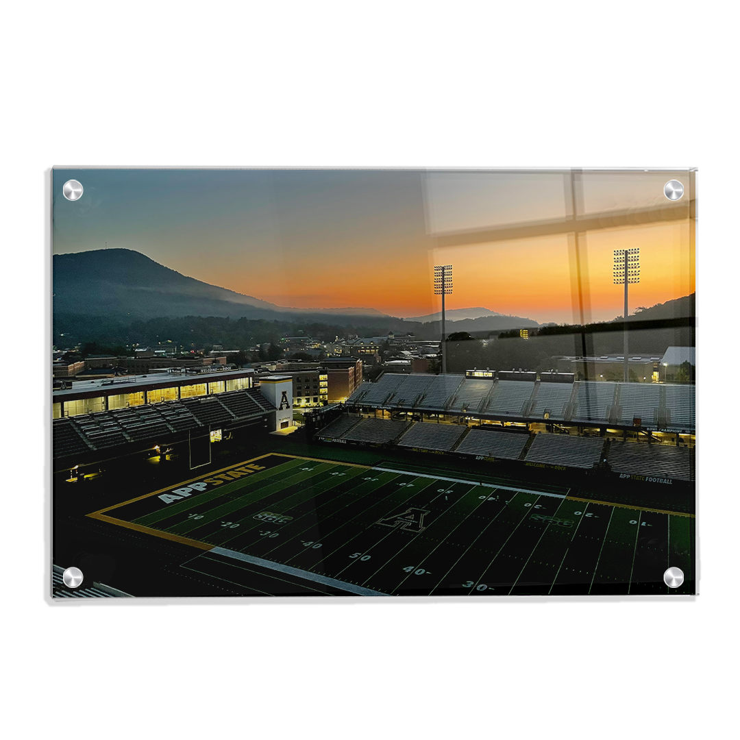 Appalachian State Mountaineers - Kidd Brewer Stadium Sunrise - College Wall Art #Canvas