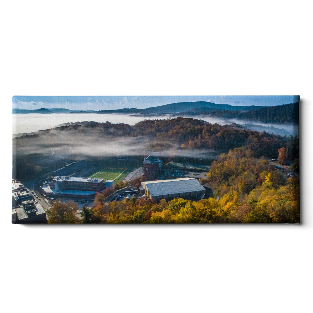 Appalachian State Mountaineers - Autumn Mist Panoramic - College Wall Art #Canvas
