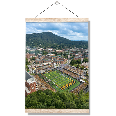Appalachian State Mountaineers - Kidd Brewer Stadium Aerial #Hanging Canvas