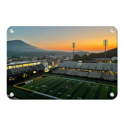 Appalachian State Mountaineers - Kidd Brewer Stadium Sunrise - College Wall Art #Metal