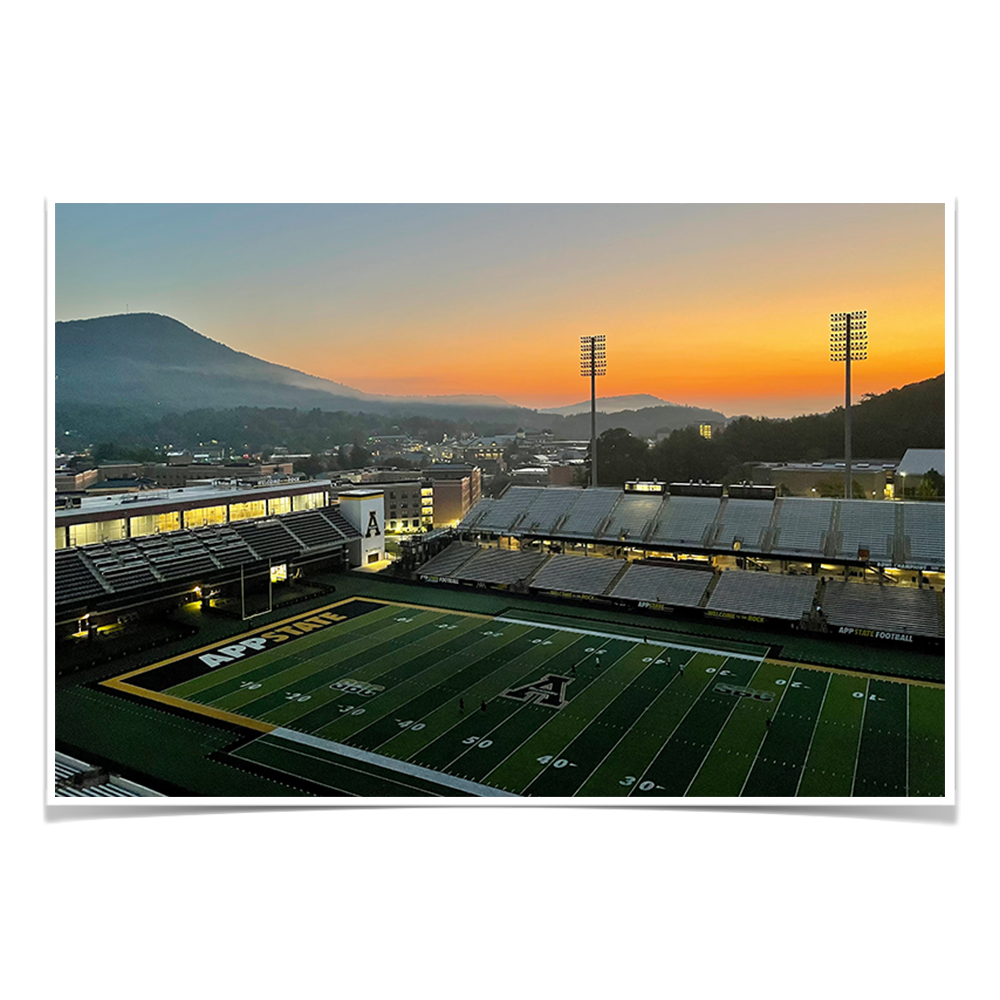 Appalachian State Mountaineers - Kidd Brewer Stadium Sunrise - College Wall Art #Canvas