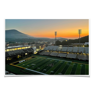 Appalachian State Mountaineers - Kidd Brewer Stadium Sunrise - College Wall Art #Poster