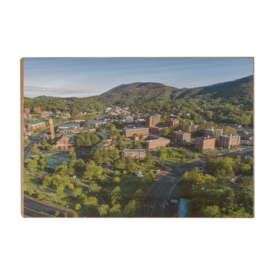 Appalachian State Mountaineers - Campus Aerial - College Wall Art #Wood