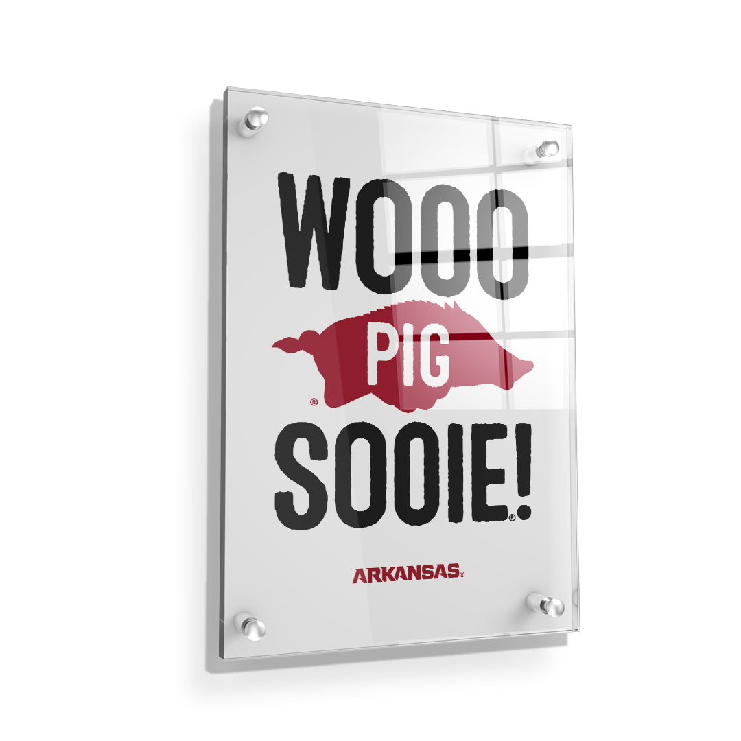 Arkansas Razorbacks - Arkansas Wooo Pig Sooie - College Wall Art #Canvas