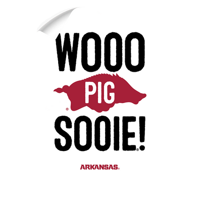 Arkansas Razorbacks - Arkansas Wooo Pig Sooie - College Wall Art #Wall Decal