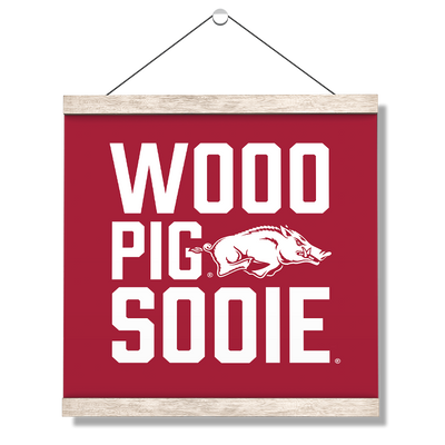 Arkansas Razorbacks - Wooo Pig Sooie - College Wall Art #Hanging Canvas