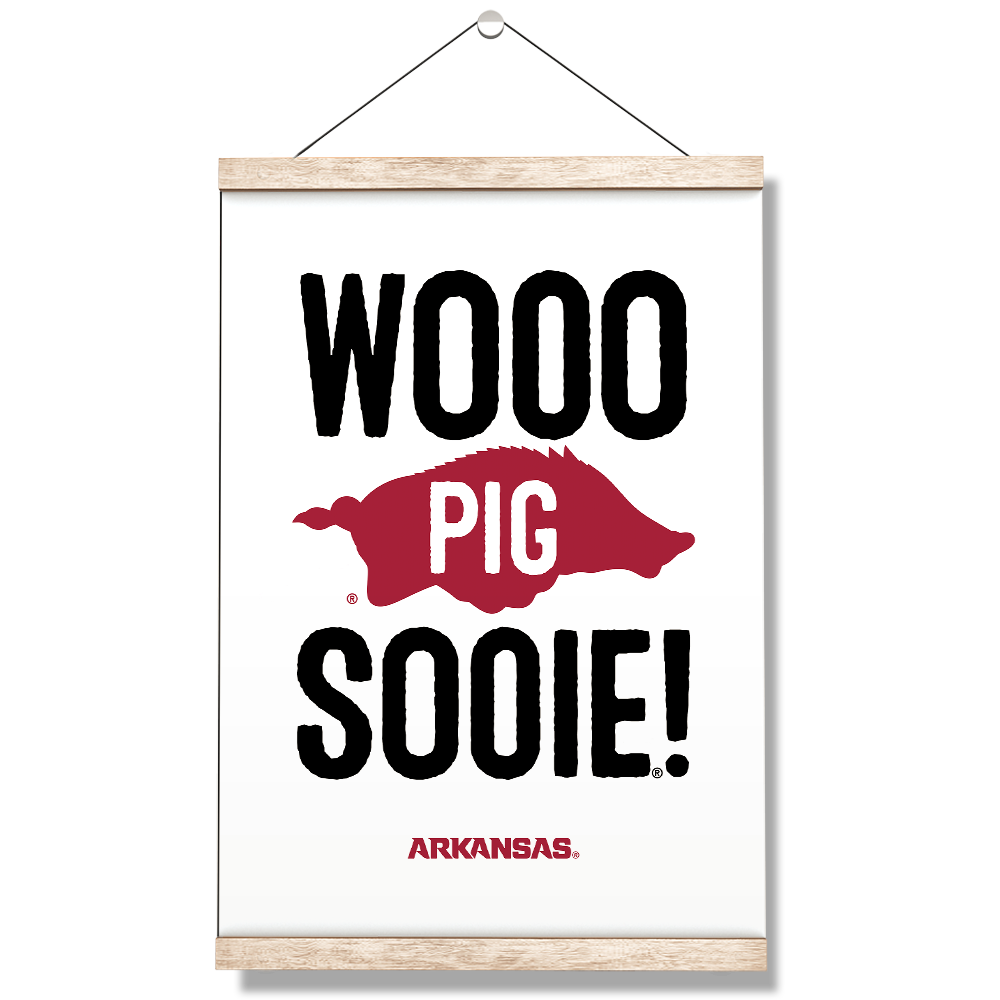 Arkansas Razorbacks - Arkansas Wooo Pig Sooie - College Wall Art #Canvas