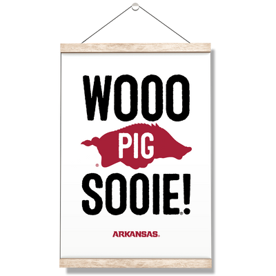 Arkansas Razorbacks - Arkansas Wooo Pig Sooie - College Wall Art #Hanging Canvas