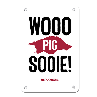 Arkansas Razorbacks - Arkansas Wooo Pig Sooie - College Wall Art #Metal