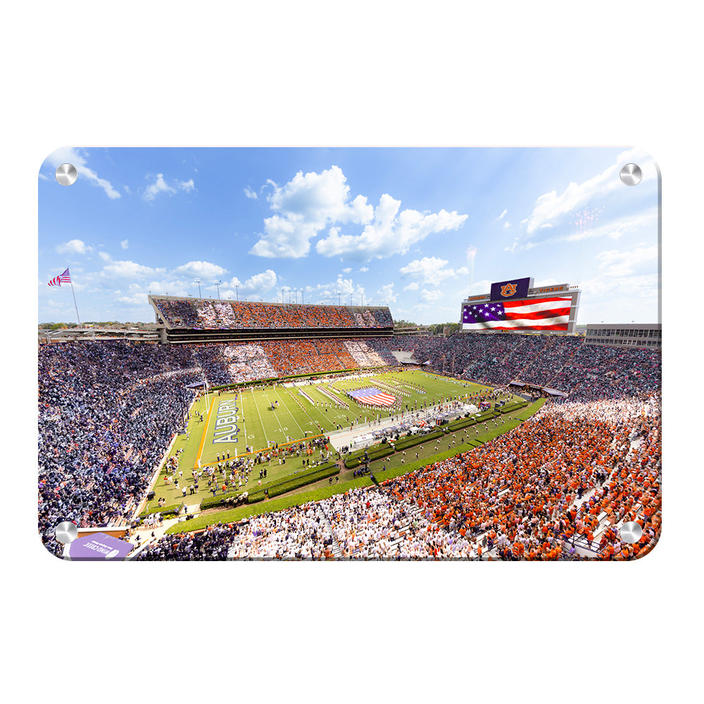 Auburn Tigers - Stars and Stripes in Jordan Hare Stadium - College Wall Art #Canvas