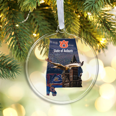 Auburn Tigers - State of Auburn Ornament & Bag Tag