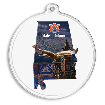 Auburn Tigers - State of Auburn Ornament & Bag Tag