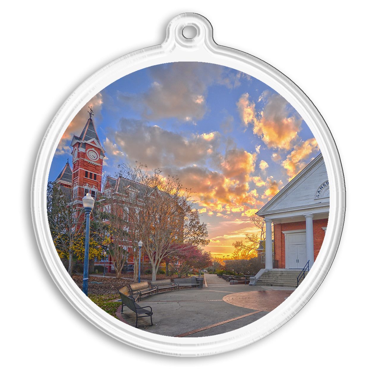 Auburn Tigers - Samford Sunset Ornament & Bag Tag