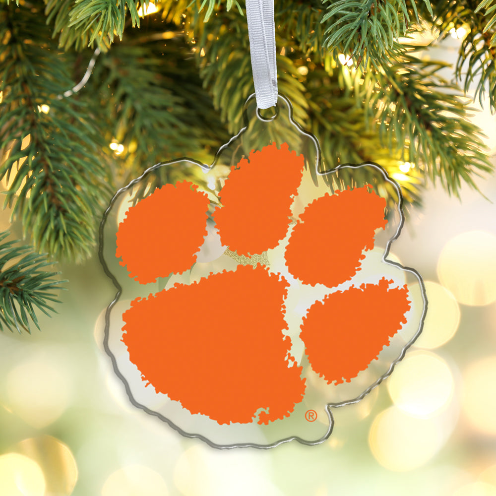 Clemson Tigers - Paw Mark Orange Ornament & Bag Tag
