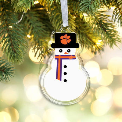 Clemson Tigers - Clemson Snowman Double-Sided Ornament