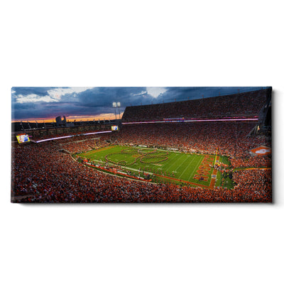 Clemson Tigers - Tiger Paw Sunset Panoramic - College Wall Art #Canvas