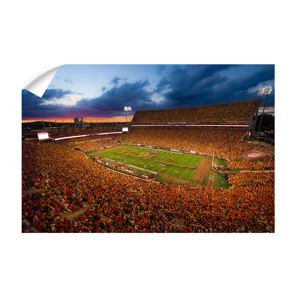 Clemson Tigers - Tigers Sunset - College Wall Art #Canvas 