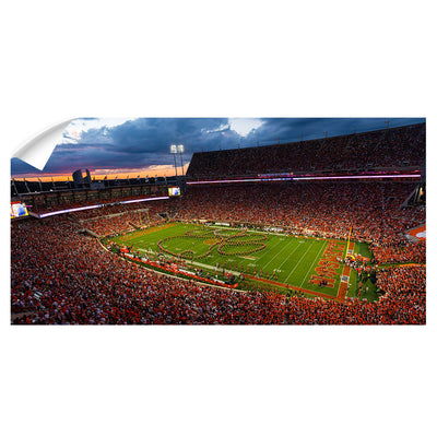 Clemson Tigers - Tiger Paw Sunset Panoramic - College Wall Art #Wall Decal