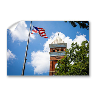 Clemson Tigers - Tillman Hall Flag - College Wall Art #Wall Decal