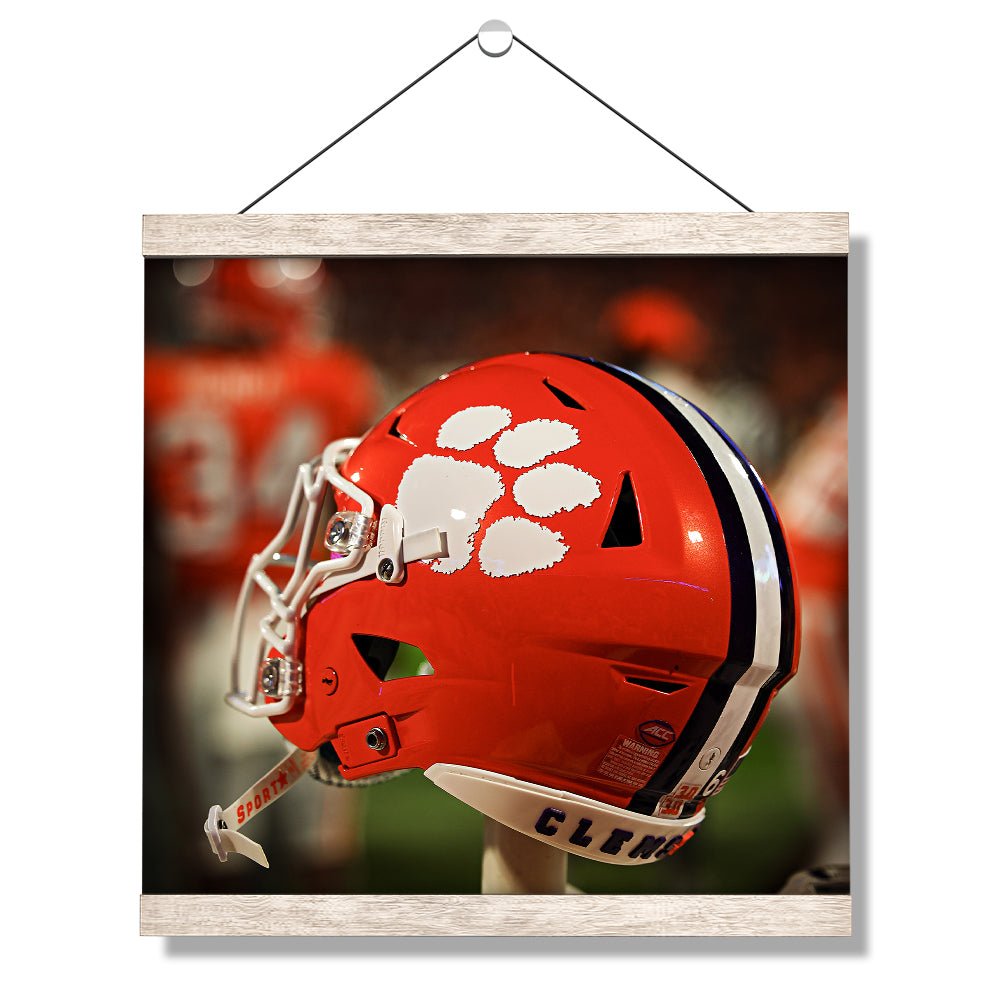clemson football helmet back Brian Dawkins Signed F/S Speed Rep W/ Case w/ White Sig Super Sports Center and official paint and decals Clemson Tigers Riddell Authentic Full
