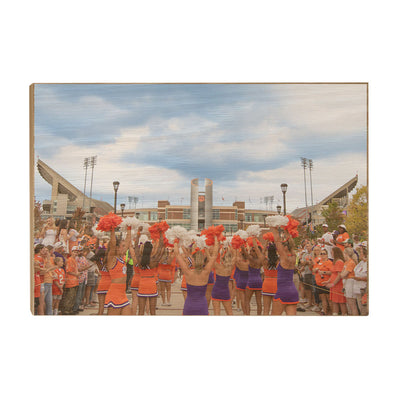 Clemson Tigers - Memorial Stadium Cheer - College Wall Art #Wood