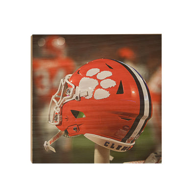 Clemson Tigers - Clemson Helmet - College Wall Art #Wood