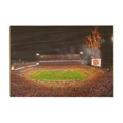 Clemson Tigers - Clemson Memorial Stadium - College Wall Art #Wood