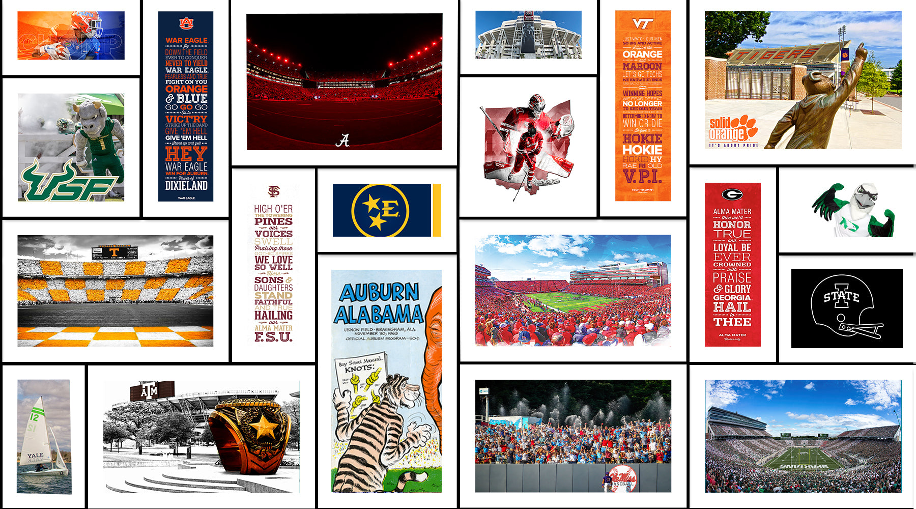 College Wall Art officially licensed wall art and tailgate decor.