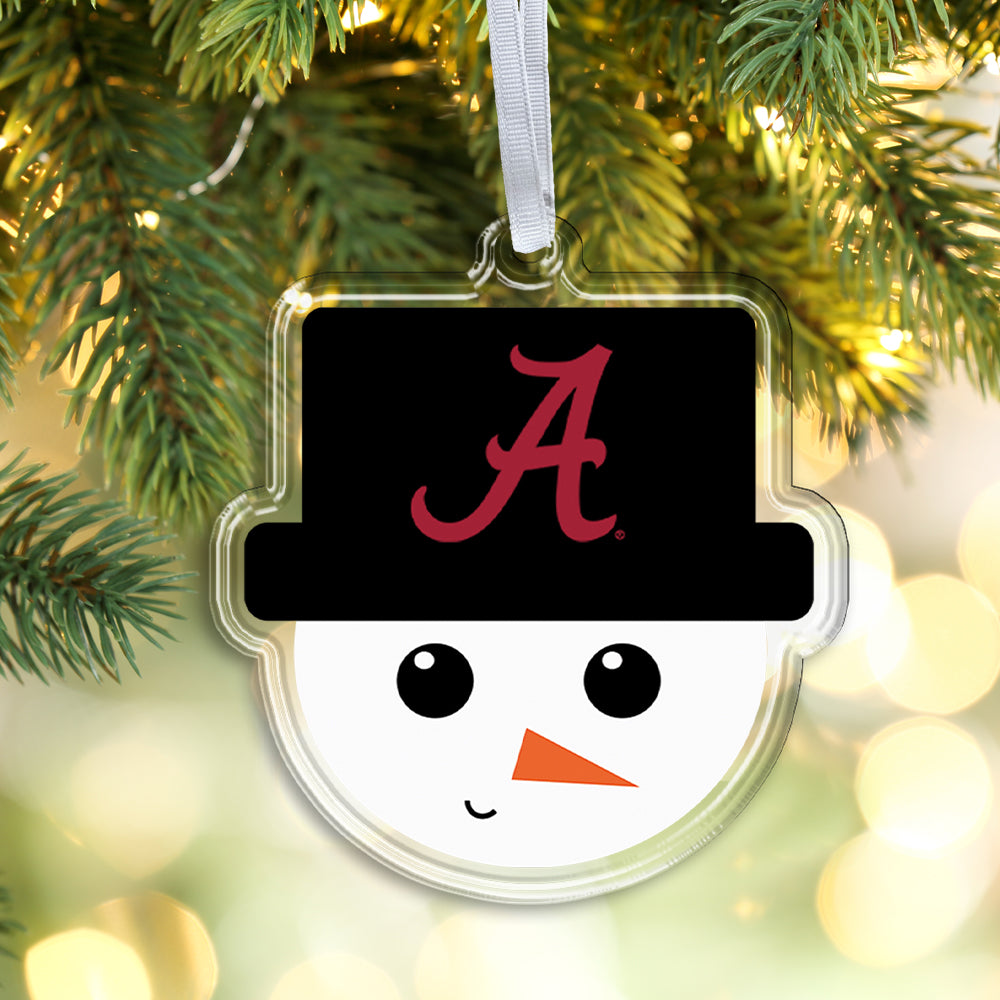 Alabama Crimson Tide - Alabama Snowman Double-Sided Ornament