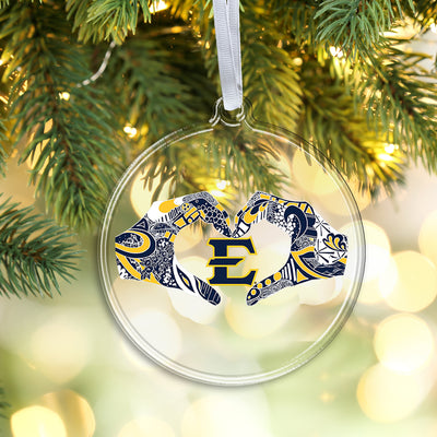 ETSU Bucs - Kelsey Montague E Crystal Ornament & Bag Tag