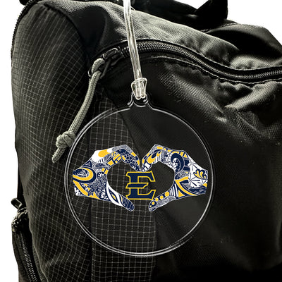 ETSU Bucs - Kelsey Montague E Crystal Ornament & Bag Tag