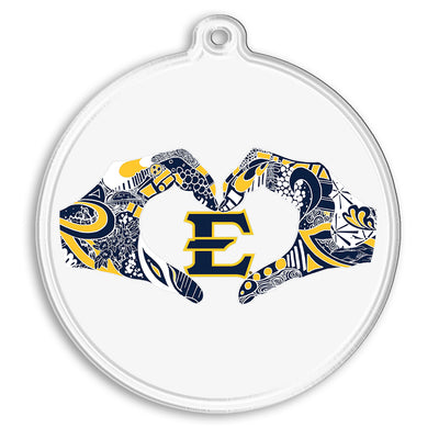 ETSU Bucs - Kelsey Montague E Crystal Ornament & Bag Tag