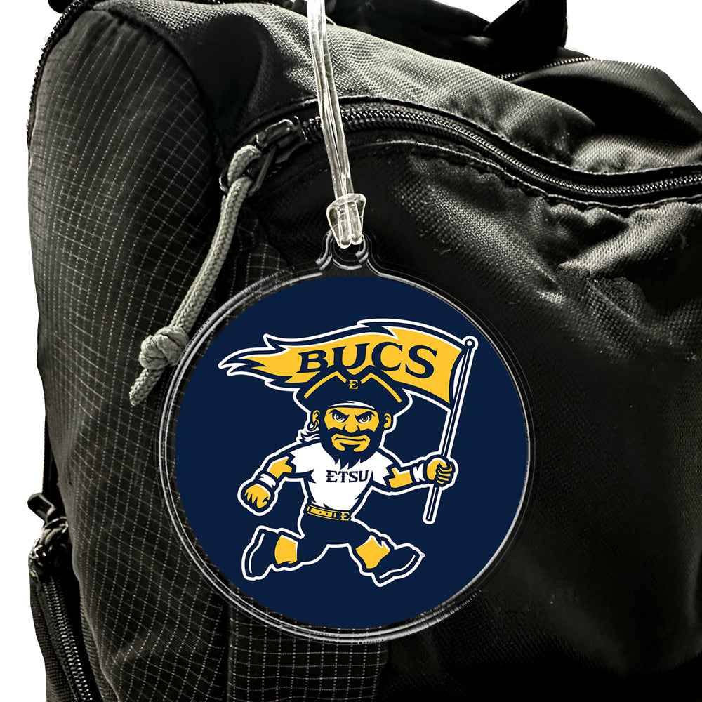 ETSU Bucs - Bucky Spirit Bag Blue Ornament & Bag Tag