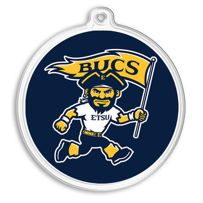 ETSU Bucs - Bucky Spirit Bag Blue Ornament & Bag Tag