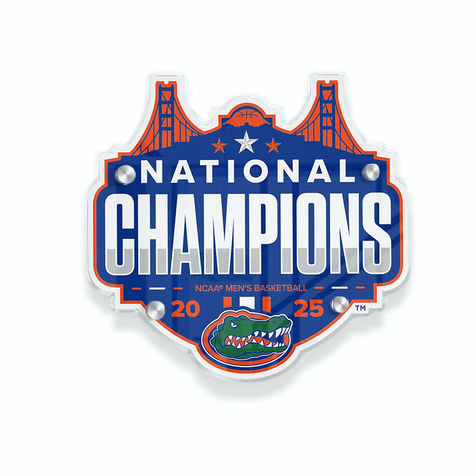 Florida Gators - 2025 Florida Gators National Champions NCAA Men's Basketball Single Layer Dimensional Wall Art