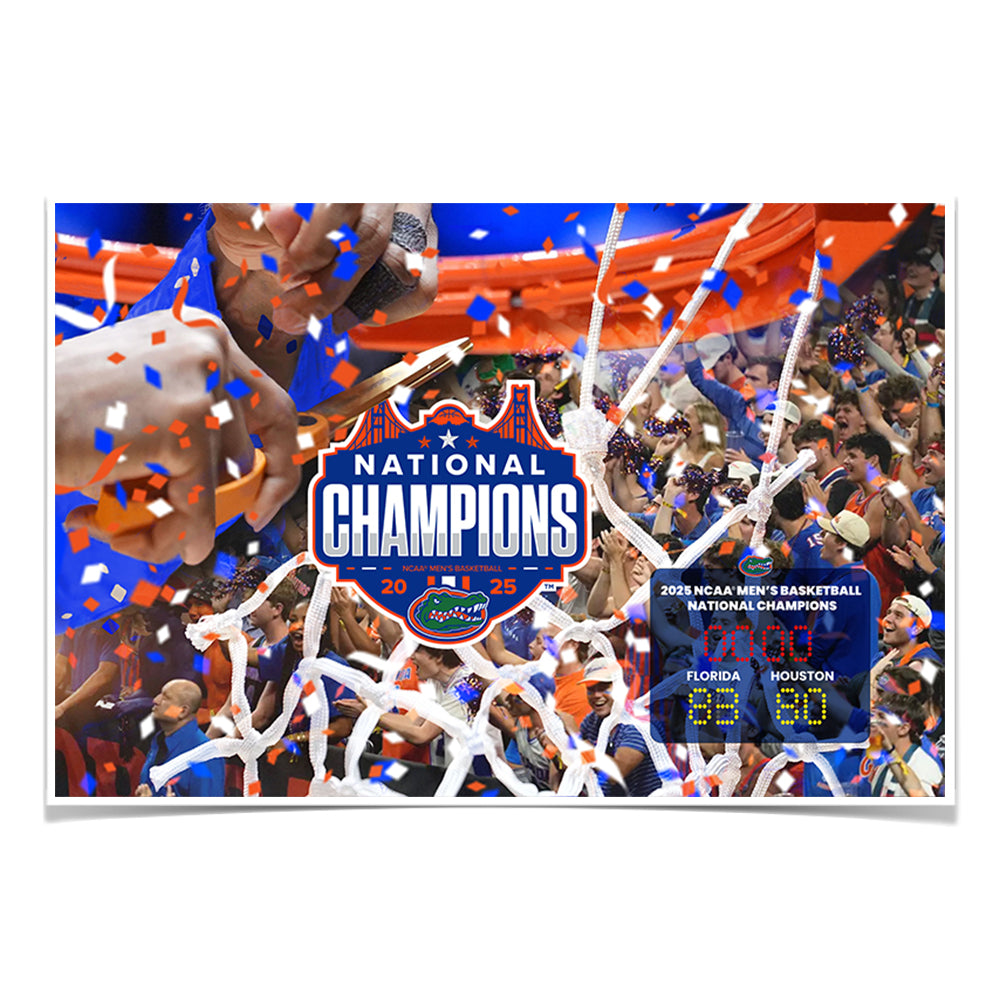 Florida Gators - Florida Gators NCAA Men's Basketball National Champions Score - College Wall Art #Canvas