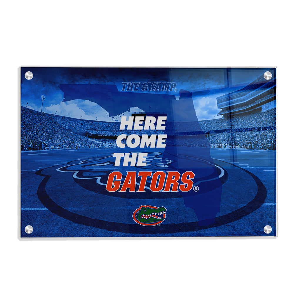 Florida Gators - Here Come the Gators Spurrier Field - College Wall Art #Canvas