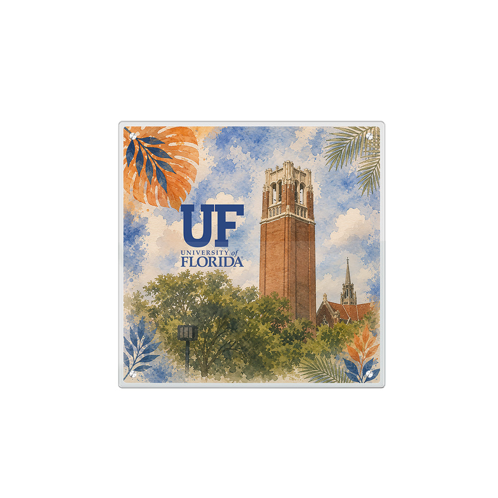 Florida Gators - Tropical Century Tower UF - College Wall Art #Canvas