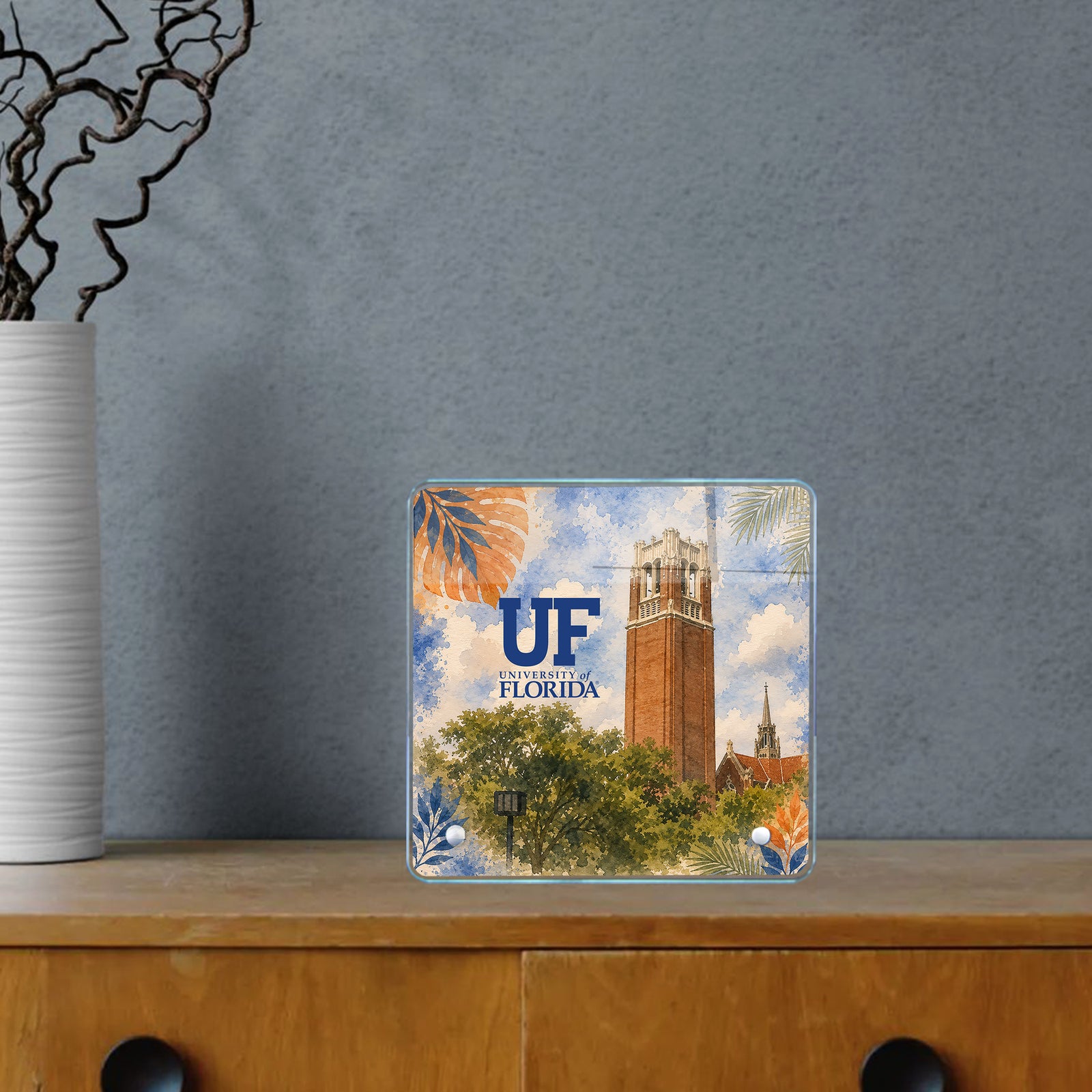 Florida Gators - Tropical Century Tower UF - College Wall Art #Canvas
