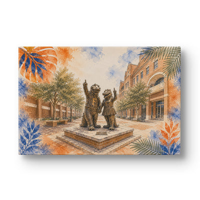 Florida Gators - Albert and Alberta Campus Mascot Statue - College Wall Art #Canvas