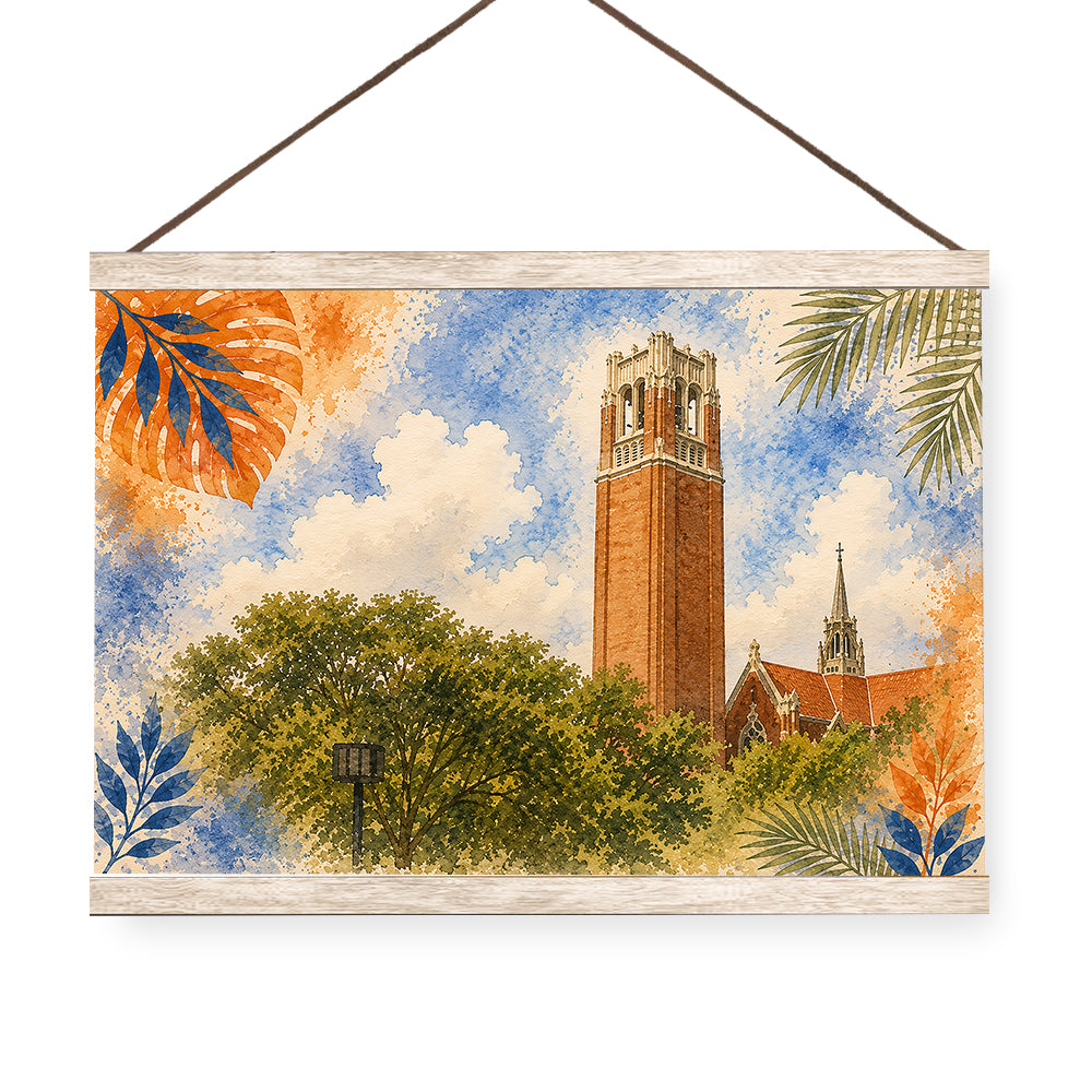 Florida Gators - Tropical Century Tower - College Wall Art #Canvas