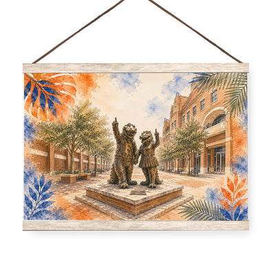 Florida Gators - Albert and Alberta Campus Mascot Statue - College Wall Art #Hanging Canvas