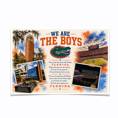 Florida Gators - We are the Boys from Old Florida - College Wall Art #Poster