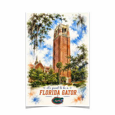 Florida Gators - It's  Great to be a Florida Gator Bell Tower - College Wall Art #Poster