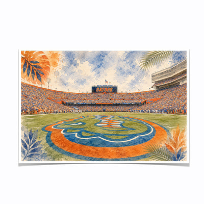 Florida Gators - Gators Game Day at Ben Hill Griffin Stadium - College Wall Art #Poster